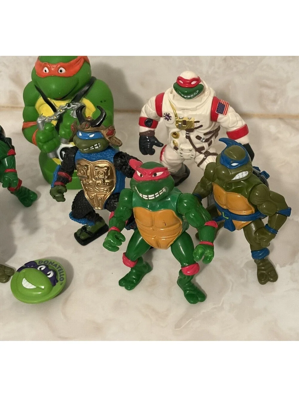 Vintage TMNT Teenage Mutant Ninja Turtles Action Figure Lot 1988-1991 Coin Bank
